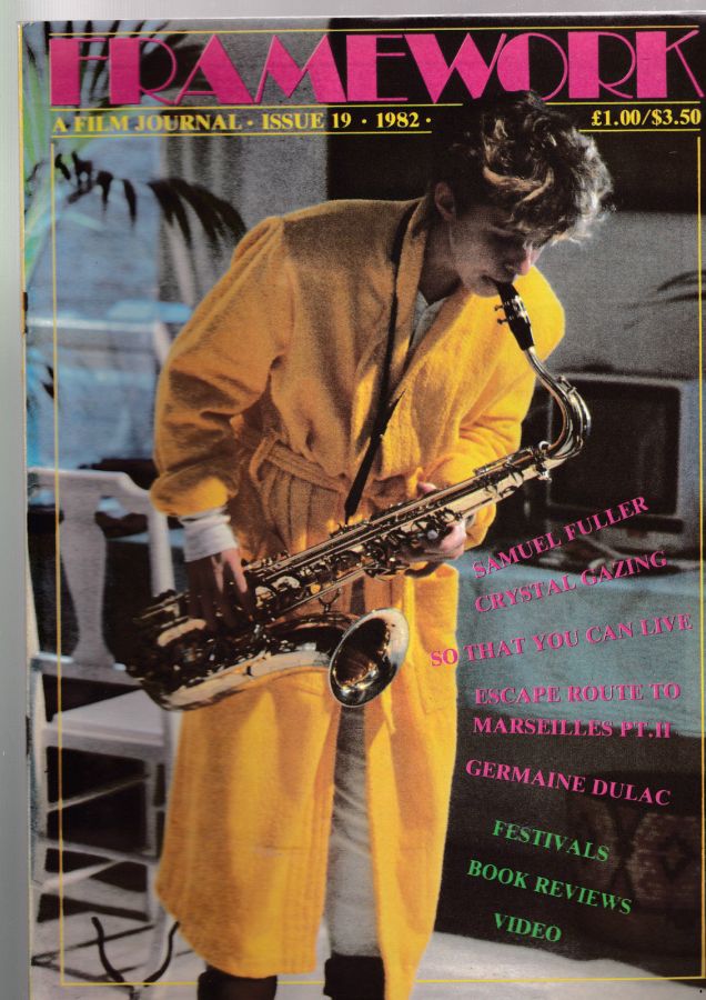 FRAMEWORK magazine side cover Issue 19 Autumn/September 1982