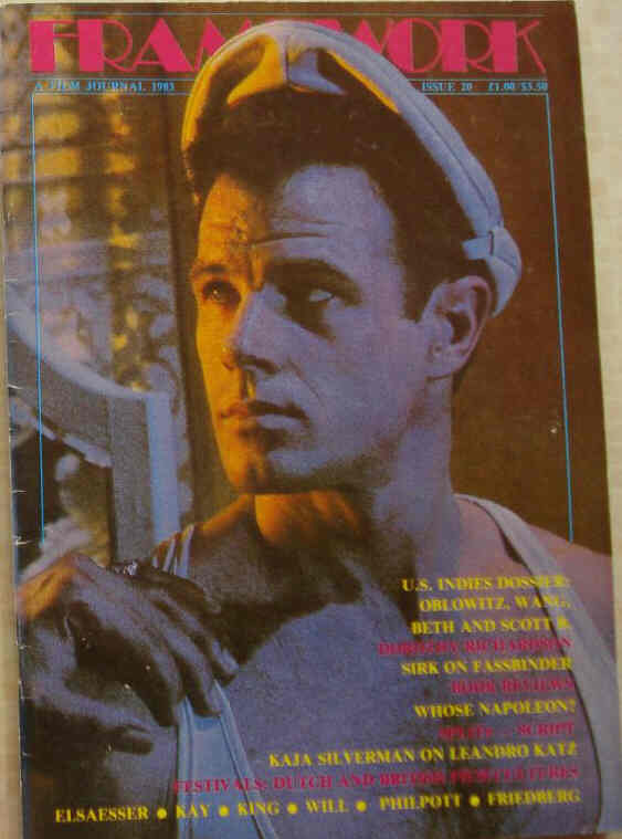 FRAMEWORK magazine side cover Issue 20 Spring/March 1983
