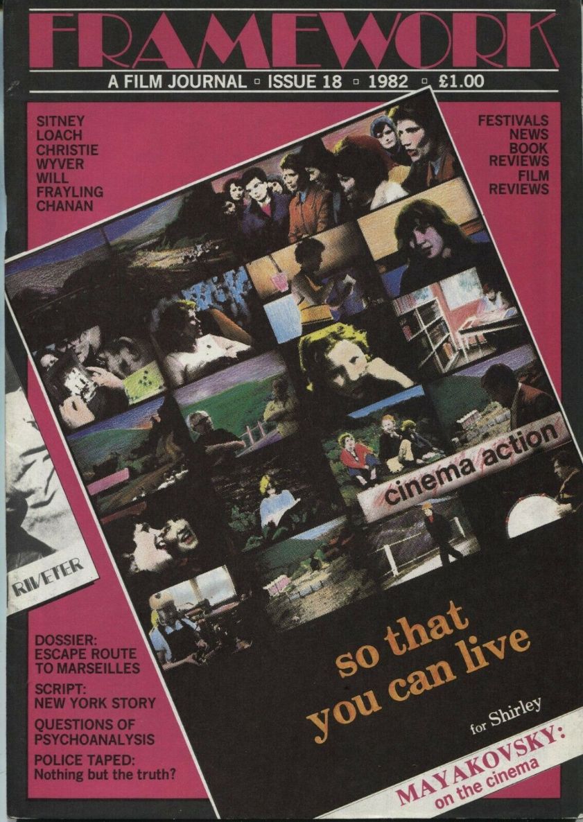 FRAMEWORK magazine side cover Issue 18  March 1982