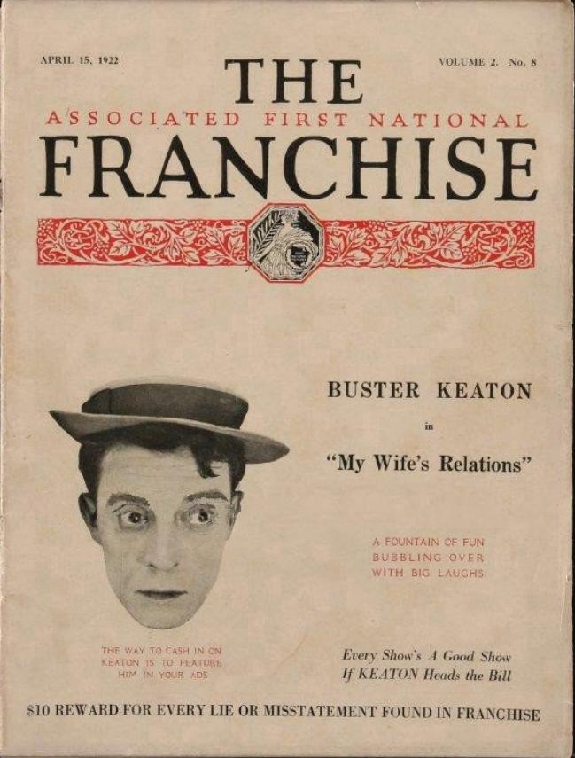 THE ASSOCIATED FIRST NATIONAL FRANCHISE  magazine side cover  Vol 2 No  8 15 April 1922