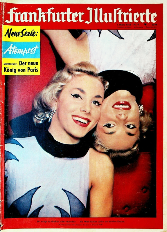 FRANKFURTER ILLUSTRIERTE magazine side cover Issue 9 1 March 1958