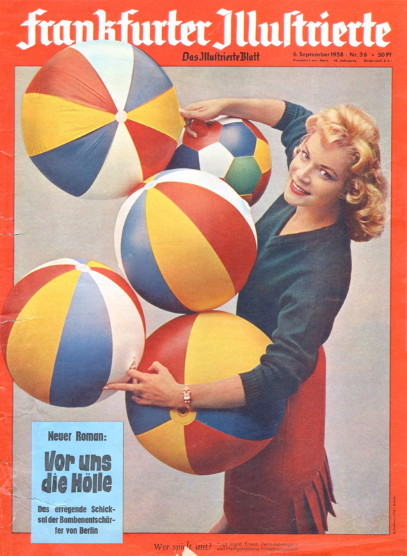 FRANKFURTER ILLUSTRIERTE magazine side cover Issue 36 6 September 1958
