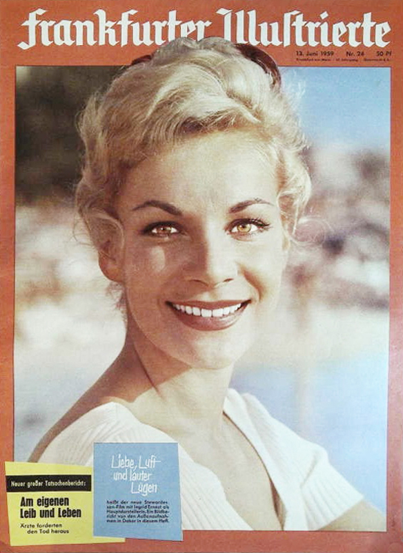 FRANKFURTER ILLUSTRIERTE magazine side cover Issue 24 13 June 1959