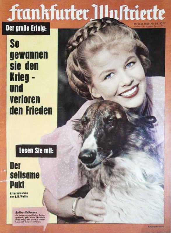 FRANKFURTER ILLUSTRIERTE magazine side cover Issue 38 19 September 1959