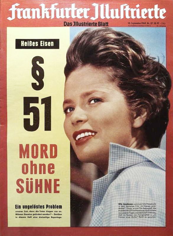 FRANKFURTER ILLUSTRIERTE magazine side cover Issue 37 10 September 1960