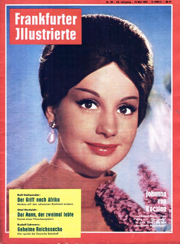 FRANKFURTER ILLUSTRIERTE magazine side cover Issue 20 14 May 1961