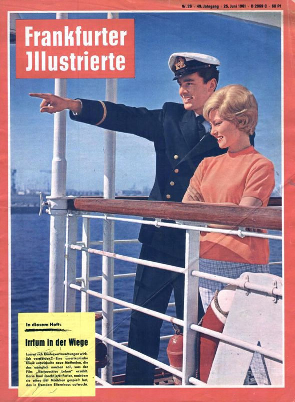 FRANKFURTER ILLUSTRIERTE magazine side cover Issue 26 25 June 1961