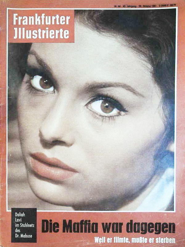 FRANKFURTER ILLUSTRIERTE magazine side cover Issue 44 29 October 1961