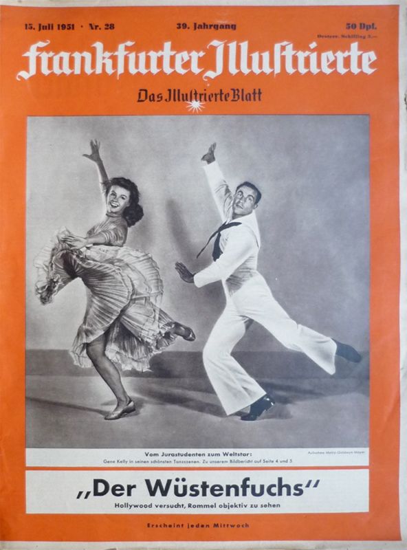 FRANKFURTER ILLUSTRIERTE magazine side cover Issue 28 15 July 1951