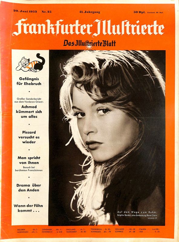 FRANKFURTER ILLUSTRIERTE magazine side cover Issue 25 20 June 1953
