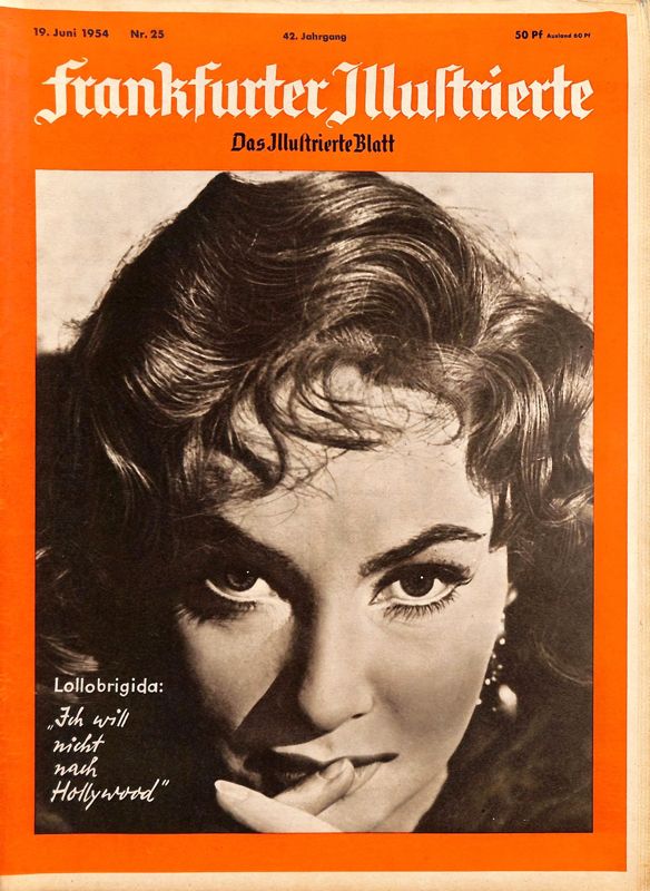 FRANKFURTER ILLUSTRIERTE magazine side cover Issue 25 19 June 1954