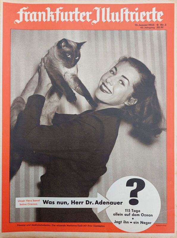 FRANKFURTER ILLUSTRIERTE magazine side cover Issue 3 15 January 1955