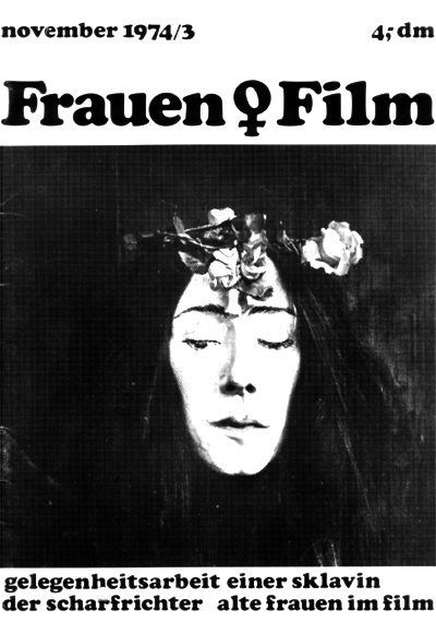 FRAUEN UND FILM magazine side cover Issue 3 November 1974