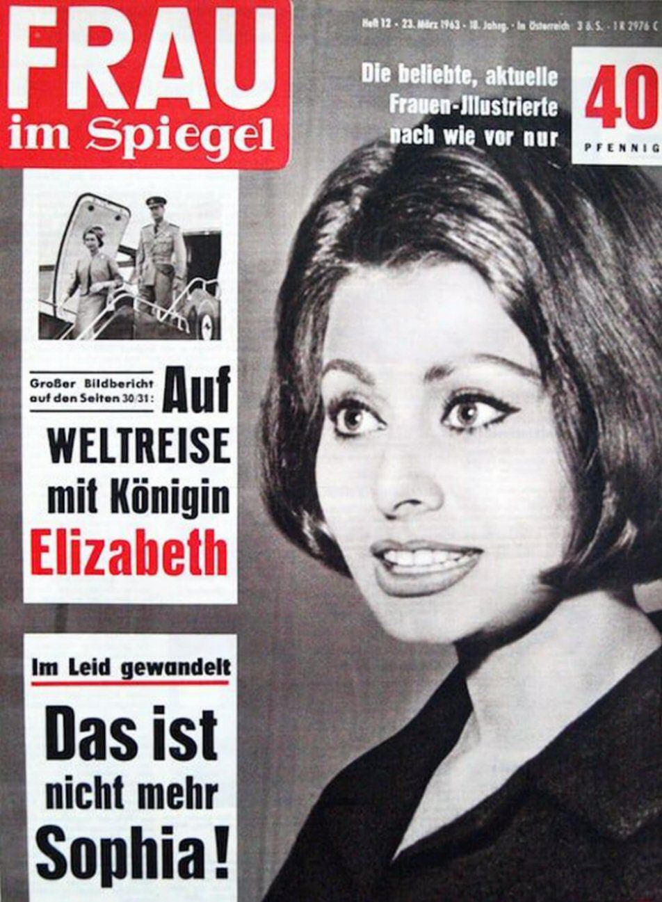 FRAU IM SPIEGEL magazine side cover 23 March 1963