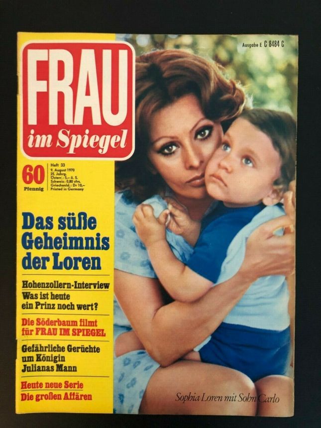FRAU IM SPIEGEL magazine side cover Issue 33 9 August 1970
