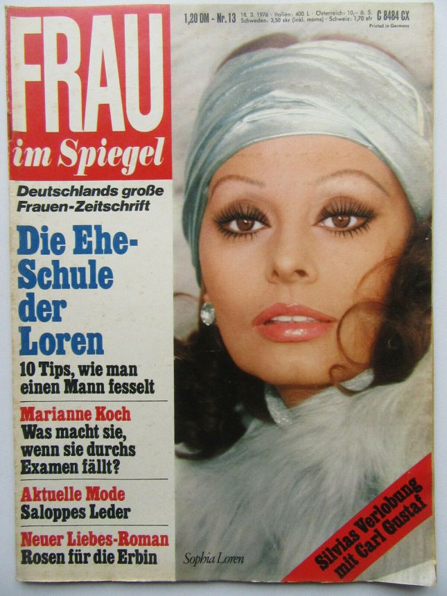 FRAU IM SPIEGEL magazine side cover Issue 13 18 March 1976