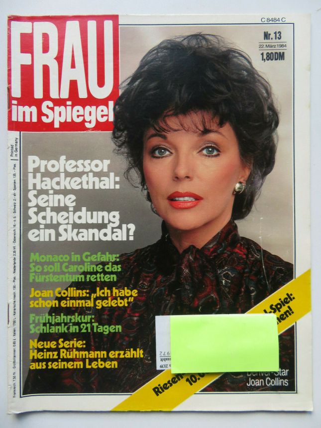 FRAU IM SPIEGEL magazine side cover Issue 13 22 March 1984