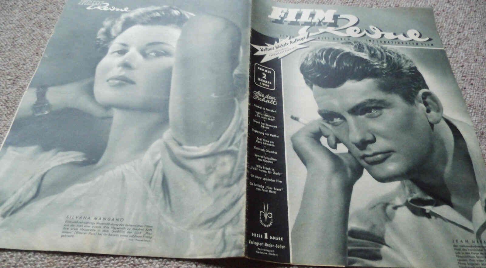 FILM REVUE magazine side cover Issue 2  1949