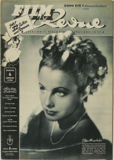 FILM REVUE magazine side cover Issue 6  1949