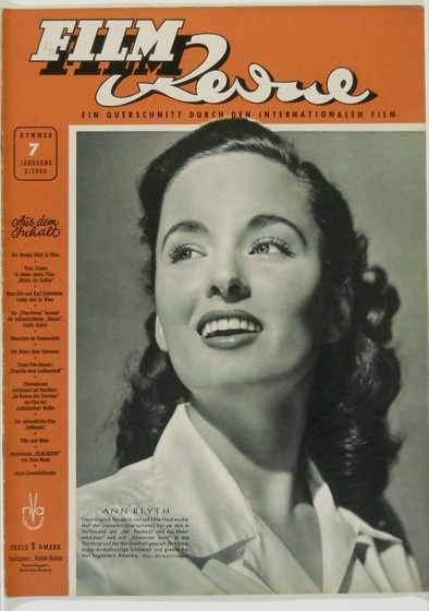 FILM REVUE magazine side cover Issue 7  1949