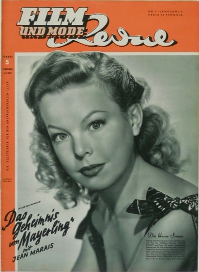 FILM REVUE magazine side cover Issue 5  1950