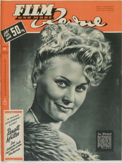 FILM REVUE magazine side cover Issue 17  1950
