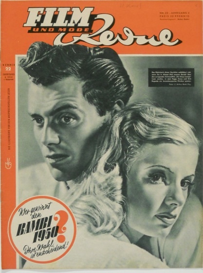 FILM REVUE magazine side cover Issue 22  1950