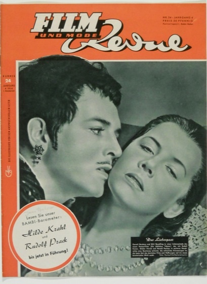 FILM REVUE magazine side cover Issue 24  1950