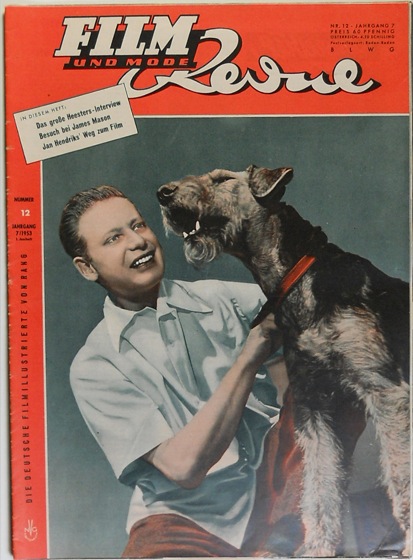 FILM REVUE magazine side cover Issue 12  1953