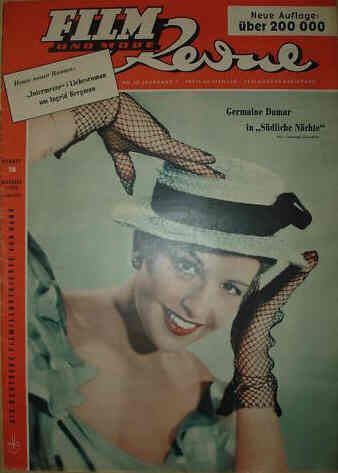 FILM REVUE magazine side cover Issue 18  1953