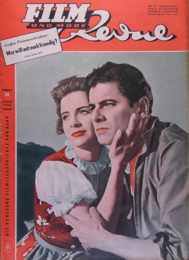 FILM REVUE magazine side cover Issue 21  1953
