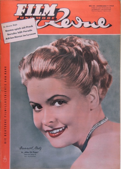FILM REVUE magazine side cover Issue 24  1953