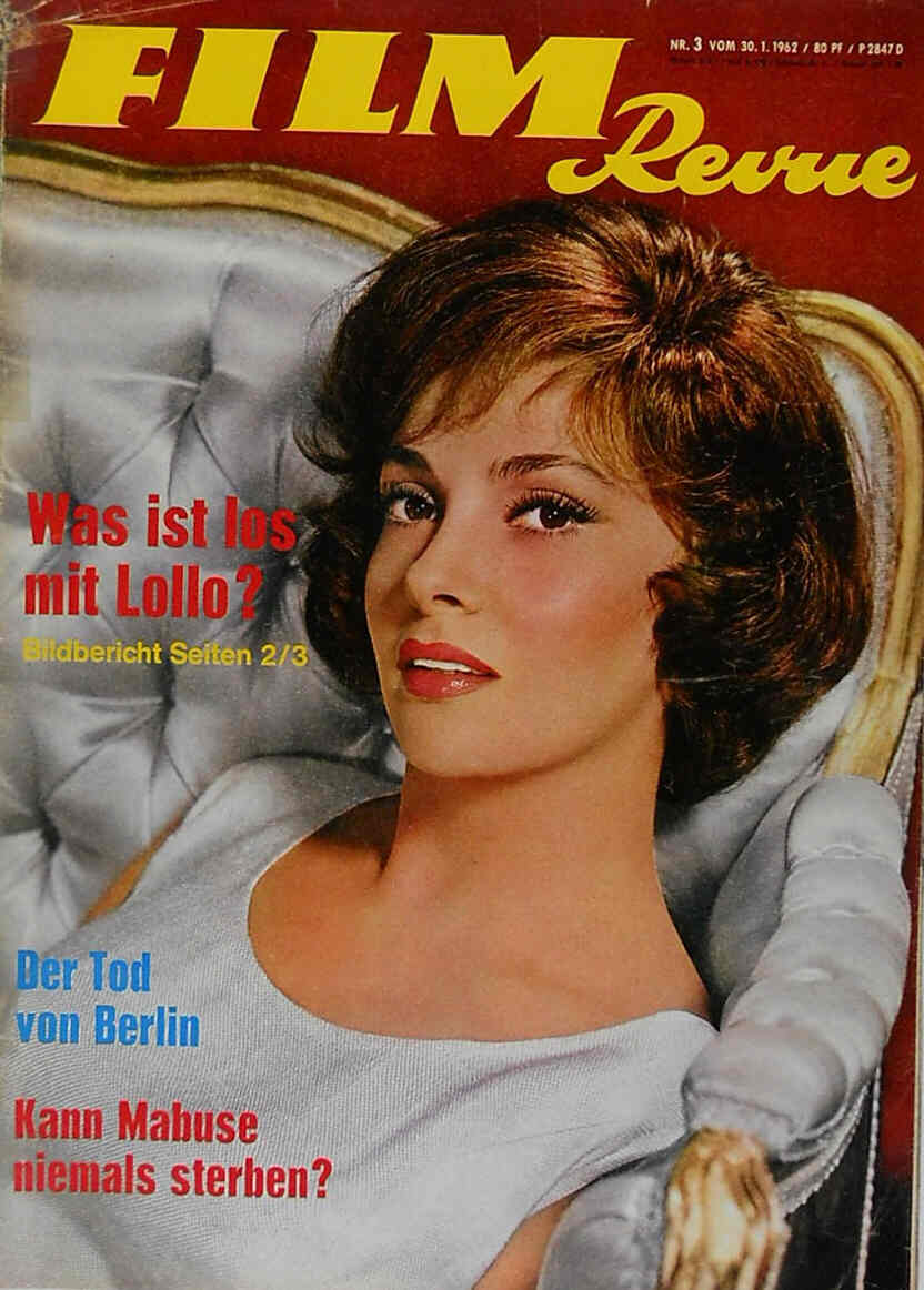 FILM REVUE magazine side cover Issue 3  1962