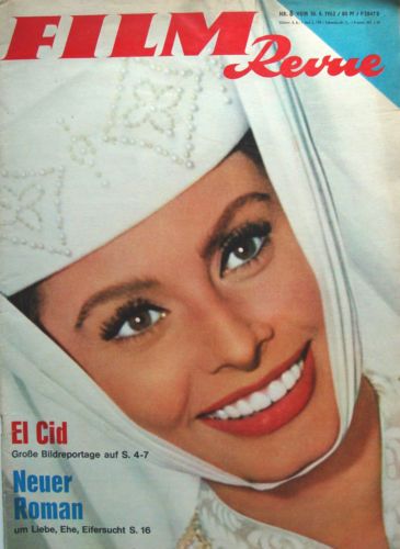 FILM REVUE magazine side cover Issue 8  1962