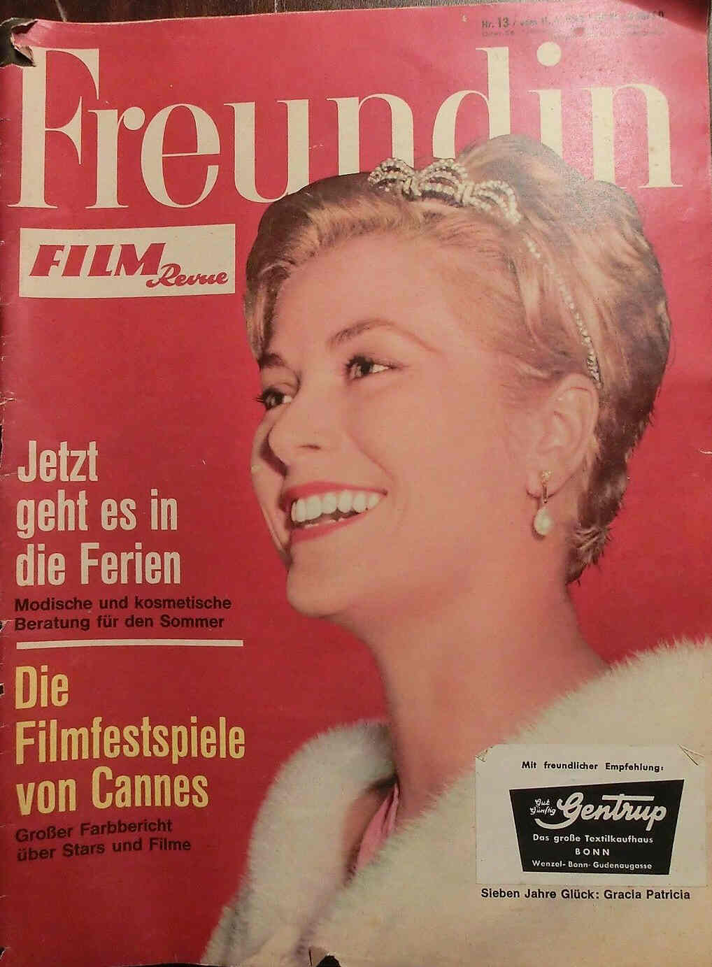 FILM REVUE magazine side cover Issue 13  1963