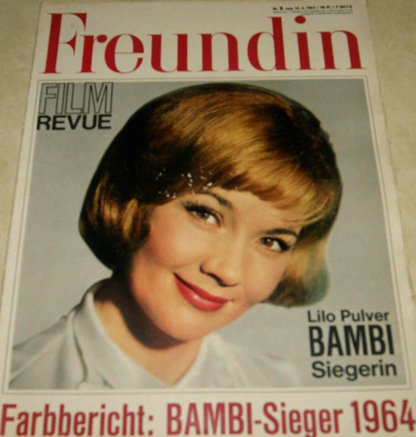 FILM REVUE magazine side cover Issue 8  1964