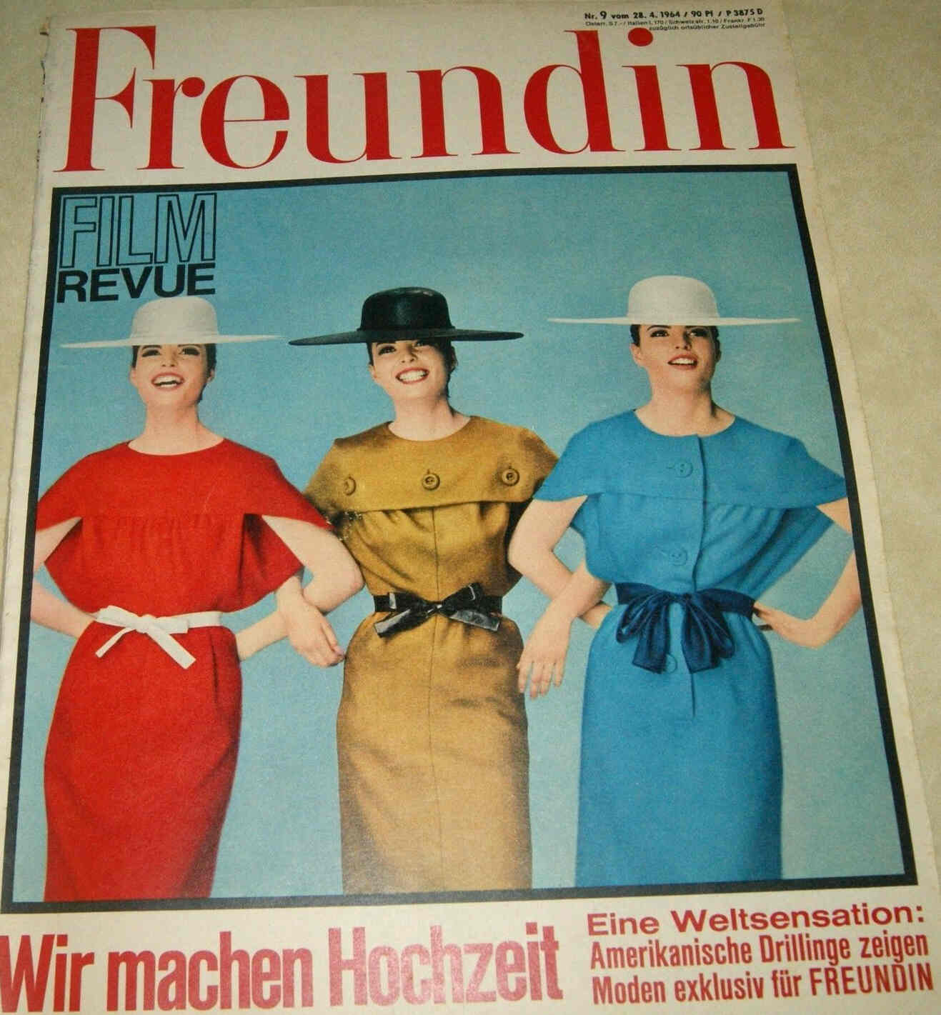 FILM REVUE magazine side cover Issue 9  1964
