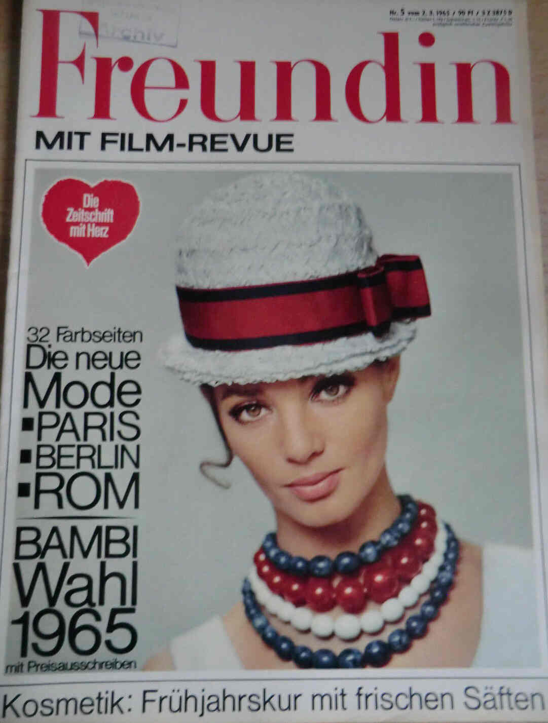 FILM REVUE magazine side cover Issue 5 2 March 1965
