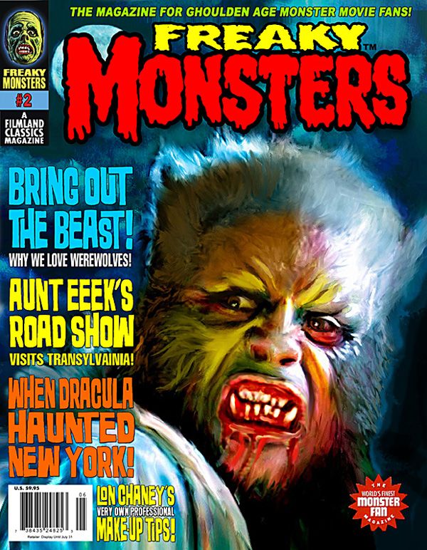 FREAKY MONSTERS magazine side cover Issue 2 February/March/April 2011