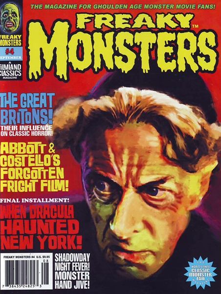 FREAKY MONSTERS magazine side cover Issue 4 September 2011