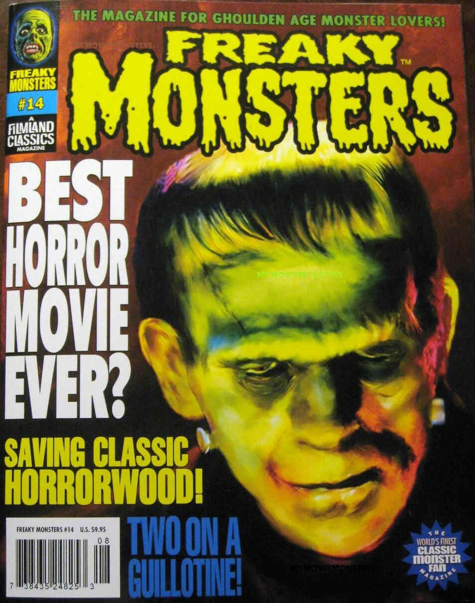 FREAKY MONSTERS magazine side cover Issue 14 January 2013