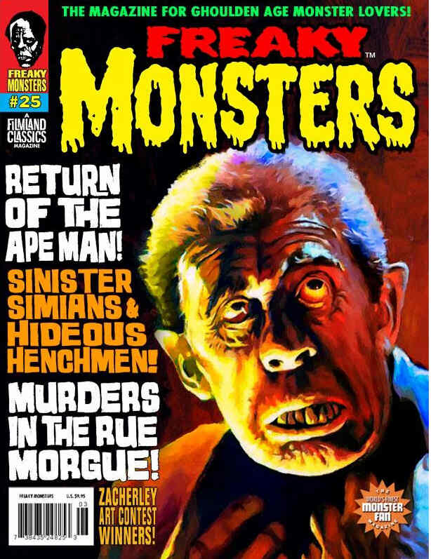 FREAKY MONSTERS magazine side cover Issue 25  2016