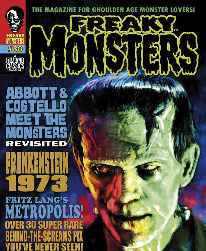 FREAKY MONSTERS magazine side cover Issue 30  May 2019