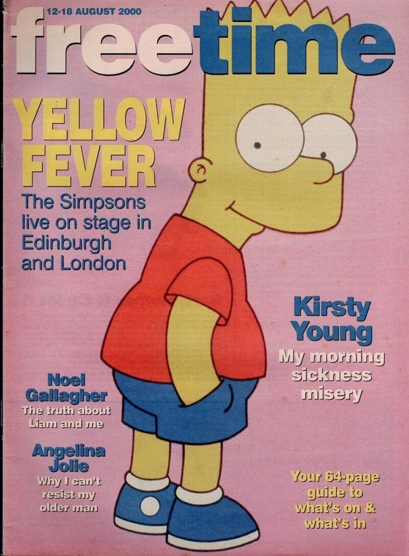 FREETIME UK magazine side cover 12 August 2000