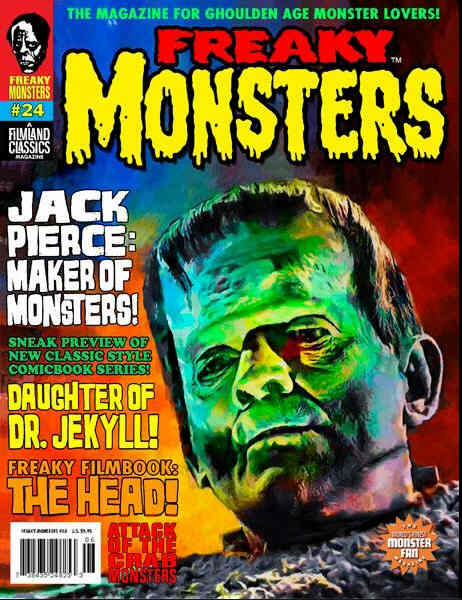 FREAKY MONSTERS magazine side cover Issue 24 Fall 2015