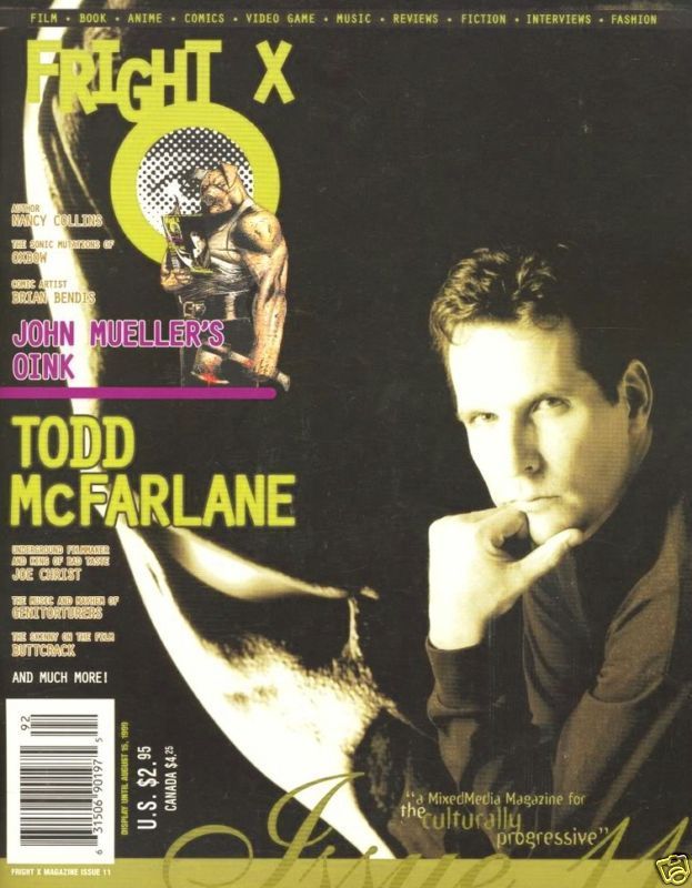 FRIGHT X magazine side cover Issue 11  1999