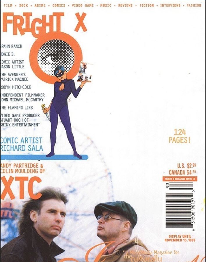 FRIGHT X magazine side cover Issue 12  1999
