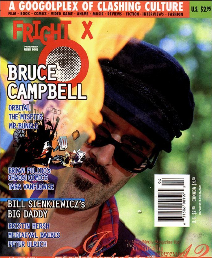 FRIGHT X magazine side cover Issue 13 January 2000