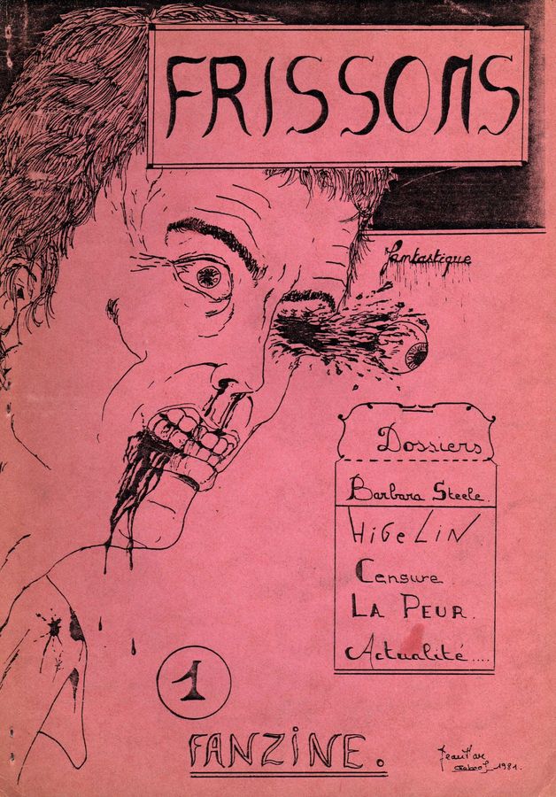 FRISSONS 80s magazine side cover Issue 1  1981