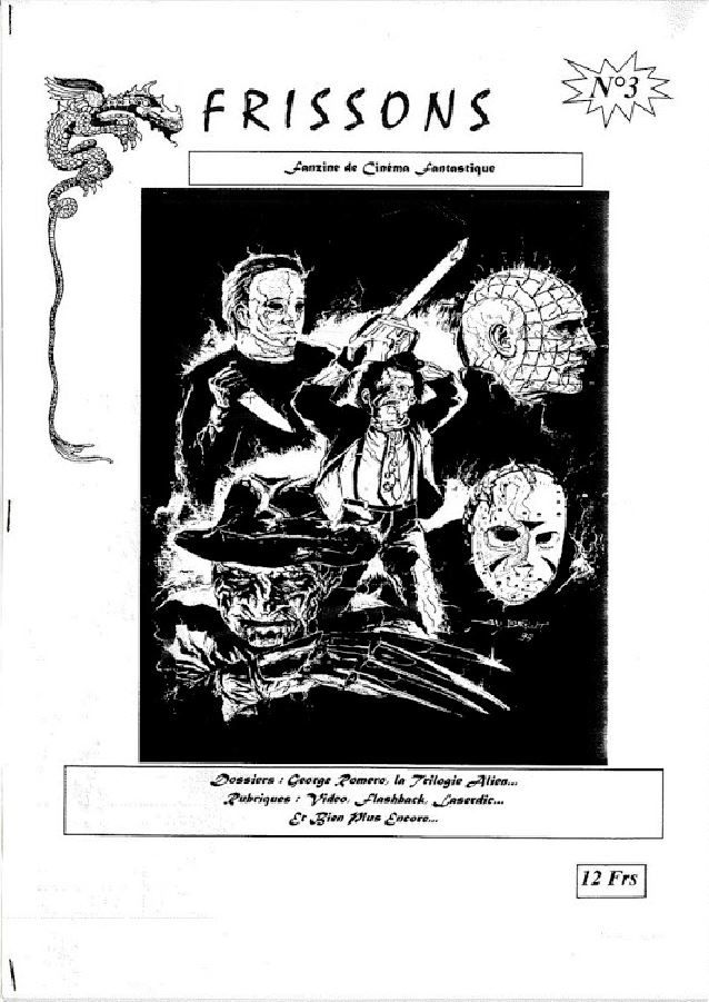 FRISSONS 90s magazine side cover Issue 3 September 1995
